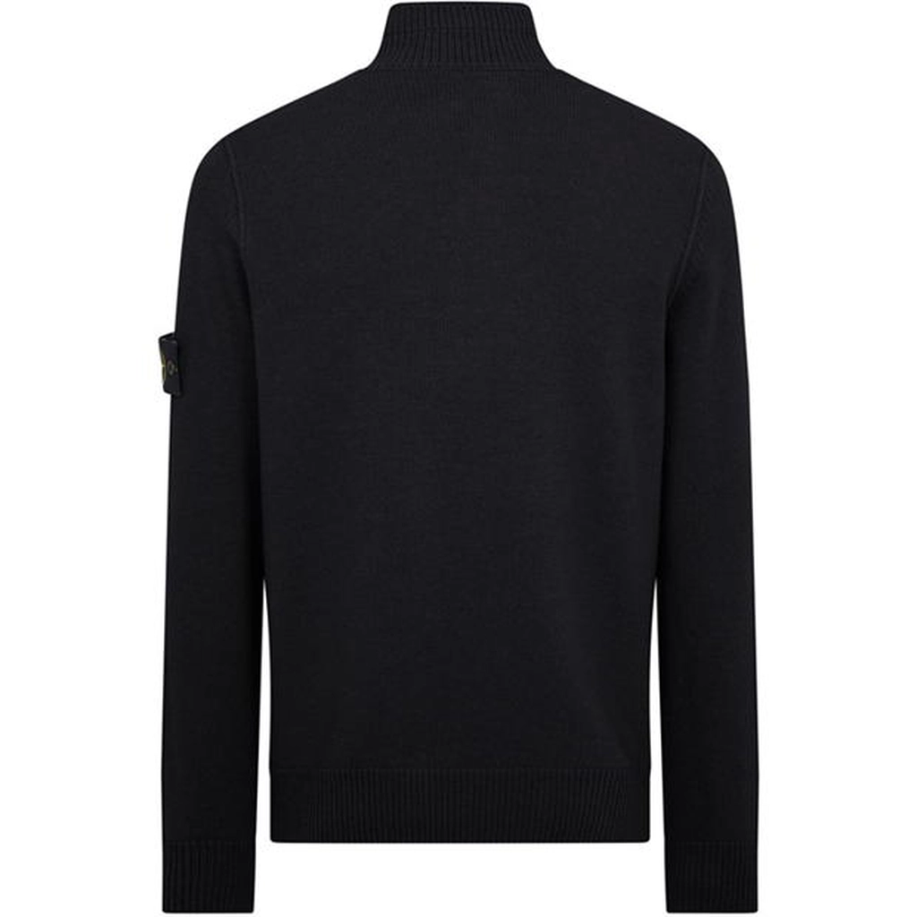 Stone Island Lambswool quarter Zip Knitwear - Blue